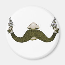 Moustache Cowboy Magnet