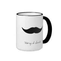 Moustache Custom Name Coffee Mug
