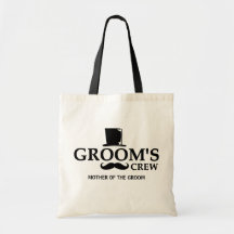 Moustache Groom's Crew Tote Bags