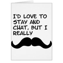 Moustache Humour Greeting Card
