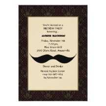 Moustache Invitation