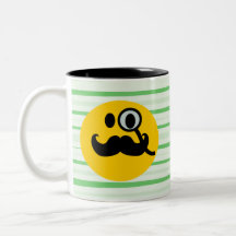 Moustache monocle Smiley Mugs