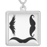 moustache necklace 3X