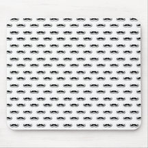Moustache Pattern Mouse Mats