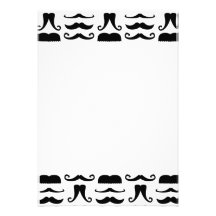 Moustache Print Invitation