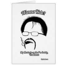 Moustache Ride, of F'n Caddy Cards
