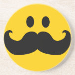 Moustache Smiley Beverage Coasters