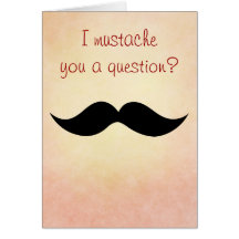 Moustache Valentine Card