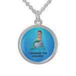 Moustached Merman Sterling Silver Necklace