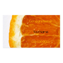 Mouthwatering oorange slice business card