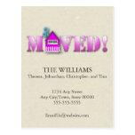Moved Announcement (Purple) Post Cards