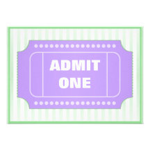 Movie Birthday Party Purple Green Personalized Invite