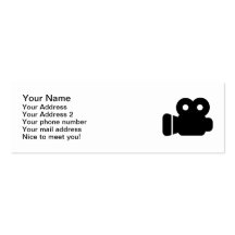 Movie camera business card templates