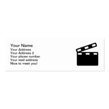 Movie clapper cinema business card templates