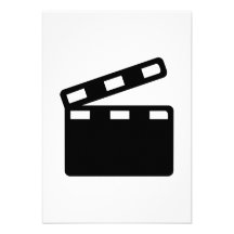 Movie clapper cinema invitations