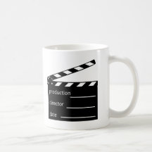Movie clapper mugs
