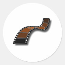 Movie Film Round Sticker