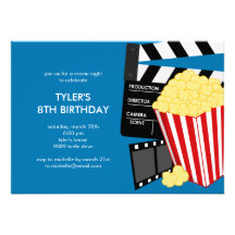 Movie Night Birthday Party Invitation