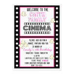 Movie Night Film Strip Popcorn Birthday Invitation
