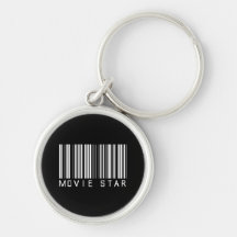 Movie Star Bar Code Key Chain