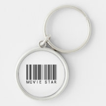 Movie Star Bar Code Key Chains