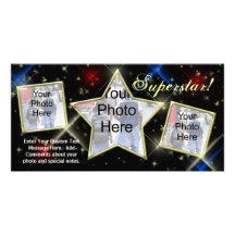 Movie Star Modelling Custom Designer Photo Card