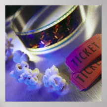 Movie Theatre Film, Popcorn & Tickets Posters