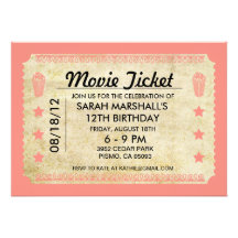 Movie Ticket Custom Invite