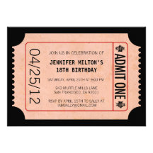 Movie Ticket Invitations
