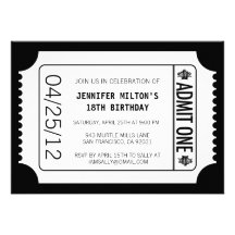 Movie Ticket Personalised Invite