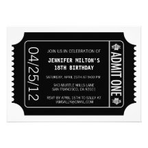Movie Ticket Personalized Invite