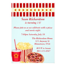Movienight Party Invites