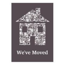 Moving Out Change of Address Notification Cards Business Card Templates