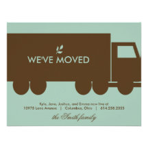 Moving Truck Moving Announcement Card