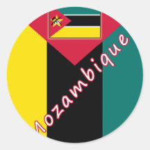 Mozambique Round Sticker