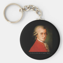 Mozart "Love Love Love" Quote Gifts & Collectibles Key Chains