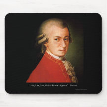 Mozart "Love Love Love" Quote Gifts & Collectibles Mouse Pad