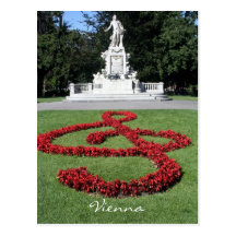 mozart statue post cards