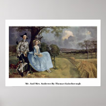 Mr. And Mrs. Andrews By Thomas Gainsborough Poster