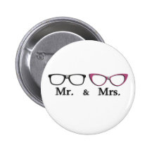 Mr. And Mrs. Geek Button