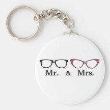 Mr. And Mrs. Geek Keychain