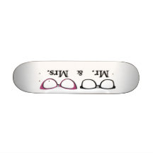 Mr. And Mrs. Geek Skate Deck