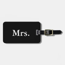Mr and Mrs luggage tag for her