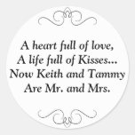 Mr. and Mrs. Round Sticker
