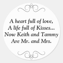 Mr. and Mrs. Round Sticker