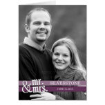 Mr. and Mrs. Thank You Card - Purple