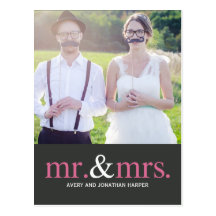 MR. AND MRS. Thank You Postcard