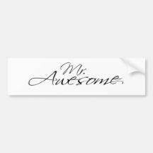 MR. AWESOME (2) BUMPER STICKERS
