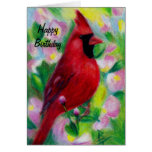 Mr. Cardinal aceo Birthday Card