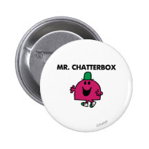 Mr Chatterbox Classic Pinback Buttons